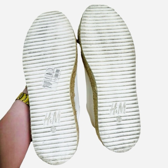 SOLD: H&M White Espadrille Sneakers - Size 8 US / 39 - Picture 7 of 10